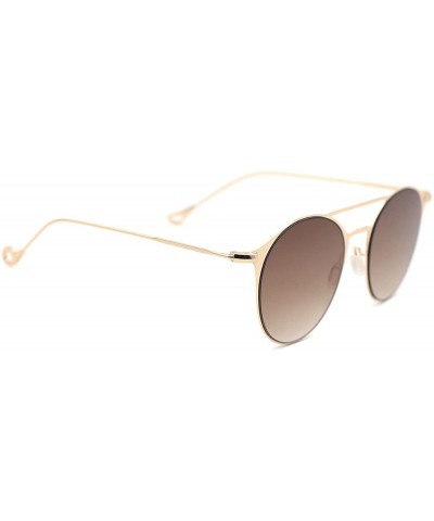 Sport Men Women Timeless Metal Top Bar Round Sunglasses - B - CG183NXTNRO $12.58