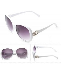 Rectangular UV Protection Sunglasses for Women Shades Glasses - White - C918M0YKGD7 $13.48
