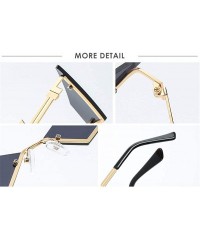Rimless Small Rimless Cateye Party Sunglasses for small face - Flame Style Women Sun Glasses - C8194ORS5MG $12.01