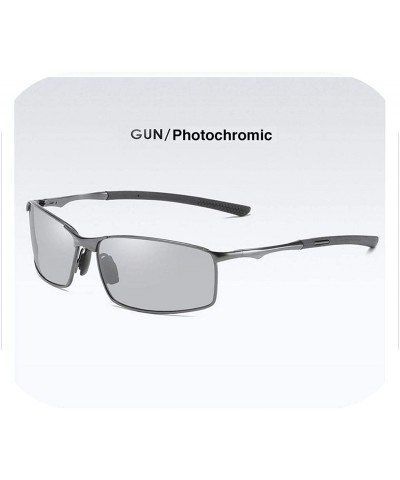 Sport Polarized Photochromic Sunglasses Mens Driving Glasses Male Driver Safty Goggles - Gray Photochromic - CK19856HL32 $54.36