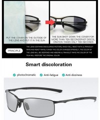 Sport Polarized Photochromic Sunglasses Mens Driving Glasses Male Driver Safty Goggles - Gray Photochromic - CK19856HL32 $23.83