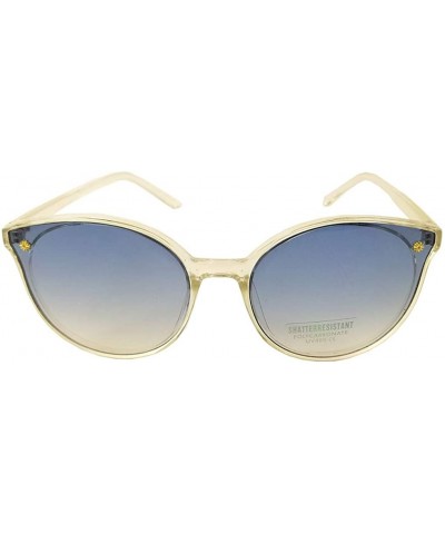 Cat Eye Vintage Fashion Cats Eye Wayfar Sunglasses for Men Women UV 400 - Blue - C9197SXCW9M $11.33