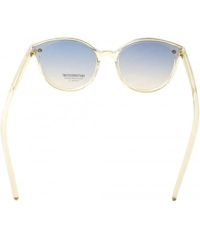 Cat Eye Vintage Fashion Cats Eye Wayfar Sunglasses for Men Women UV 400 - Blue - C9197SXCW9M $11.33