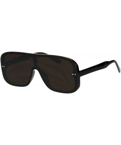 Square Square Rectangular Shield Sunglasses Retro Unisex Fashion Shades UV 400 - Tortoise (Brown) - CO18YWRYUQX $24.97