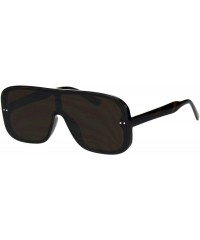 Square Square Rectangular Shield Sunglasses Retro Unisex Fashion Shades UV 400 - Tortoise (Brown) - CO18YWRYUQX $14.78