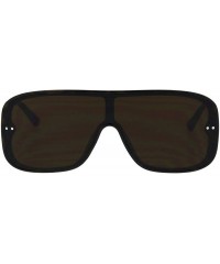 Square Square Rectangular Shield Sunglasses Retro Unisex Fashion Shades UV 400 - Tortoise (Brown) - CO18YWRYUQX $14.78