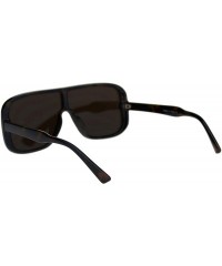 Square Square Rectangular Shield Sunglasses Retro Unisex Fashion Shades UV 400 - Tortoise (Brown) - CO18YWRYUQX $14.78