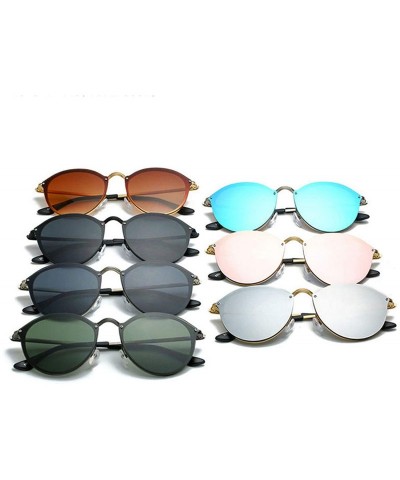 Square Retro Sunglasses Women 2019 Mirror Pink Round Vintage Sun Glasses Brand Designer Zonnebril Dames - Silver-black - CT19...