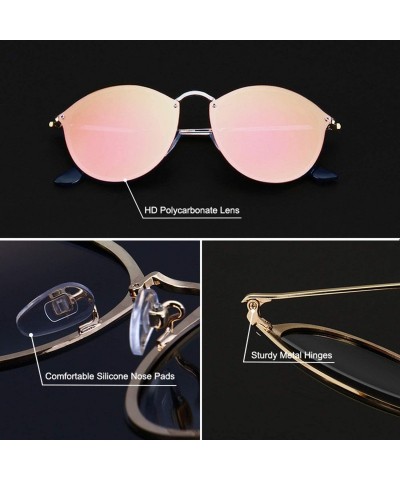 Square Retro Sunglasses Women 2019 Mirror Pink Round Vintage Sun Glasses Brand Designer Zonnebril Dames - Silver-black - CT19...