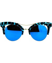 Butterfly Womens Cateye Butterfly Fashion Sunglasses Trending Flat Frame Mirror Lens - Blue Tort (Blue Mirror) - CP188TRN344 ...