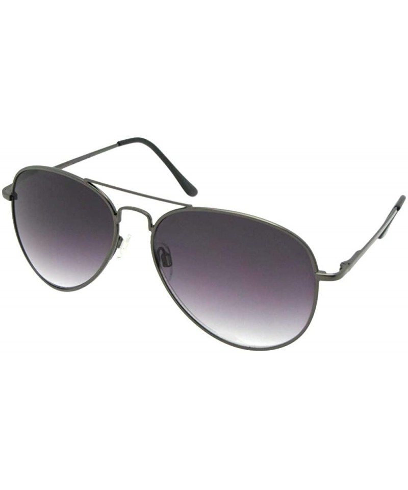 Aviator Aviator Full Reader Mens Sunglasses With Gradient Lens R88 - Pewter Frame Gray Lenses - CW18TWS9X9U $14.45