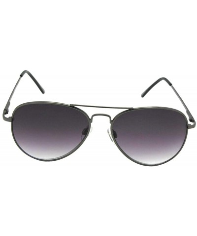 Aviator Aviator Full Reader Mens Sunglasses With Gradient Lens R88 - Pewter Frame Gray Lenses - CW18TWS9X9U $29.28
