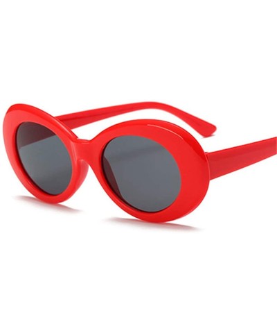 Round Vintage Sunglasses Driving Outdoor - Whiteblue - CX197TWWRST $26.63