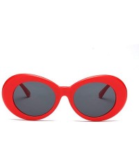 Round Vintage Sunglasses Driving Outdoor - Whiteblue - CX197TWWRST $26.63