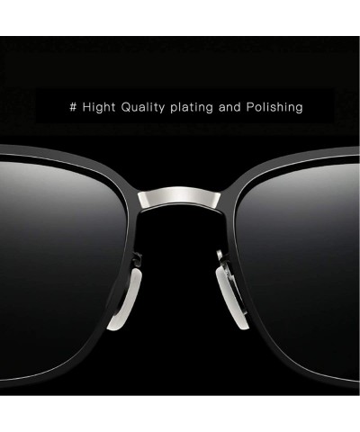 Sport Sunglasses for Men Sports Polarized UV Protection Fashion Lightweight Metal Frame Sunglasses Driving Glasses - CH18TE5C...