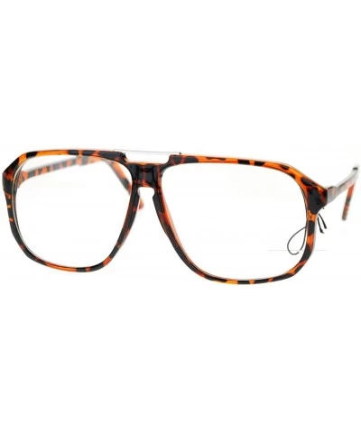 Oversized Nerdy Urkel Thin Plastic Vintage Retro Oversize Clear Lens Eye Glasses - Tortoise - CX11YWUQADB $18.97
