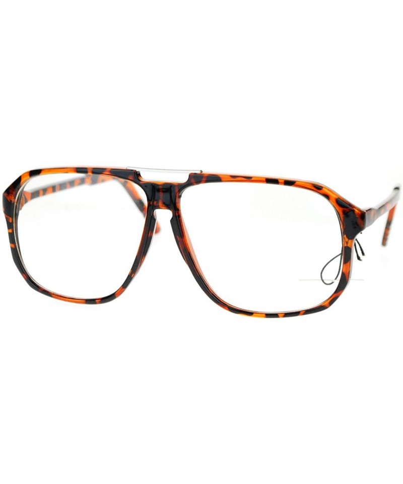 Oversized Nerdy Urkel Thin Plastic Vintage Retro Oversize Clear Lens Eye Glasses - Tortoise - CX11YWUQADB $7.69