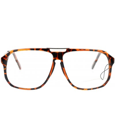 Oversized Nerdy Urkel Thin Plastic Vintage Retro Oversize Clear Lens Eye Glasses - Tortoise - CX11YWUQADB $7.69