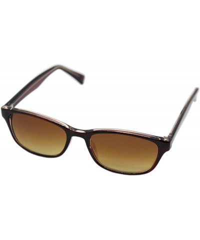 Oversized Japan Quality Sunglasses Unisex Triple UV protection Japan Standard Lens - Brown/Brown Type D - CC17YXWKGSE $37.81