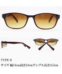 Oversized Japan Quality Sunglasses Unisex Triple UV protection Japan Standard Lens - Brown/Brown Type D - CC17YXWKGSE $20.40