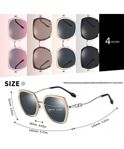 Square Women Square Polarized Sunglasses Oversized Driving Sun glasses For Ladies Travel Goggle UV400 - C1black - CZ199HO49LC...