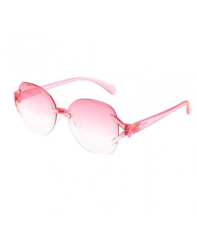 Wrap Sunglasses Frameless Multilateral Colorful Accessories - I - CN190HK2NHK $10.23