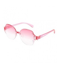 Wrap Sunglasses Frameless Multilateral Colorful Accessories - I - CN190HK2NHK $10.23