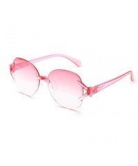 Wrap Sunglasses Frameless Multilateral Colorful Accessories - I - CN190HK2NHK $10.23