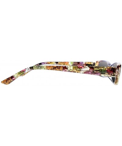 Rectangular Stylish Womens Transition Photochromic Floral Flowers Reading Glasses UV400 Protect Sunglasses - Purple - CG18D7Y...