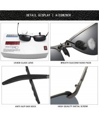 Rimless Polarized Sports Sunglasses Day And Night Driving Glasses Metal Frame Al-Mg Glasses - Green - CZ18MGIGS9L $8.80