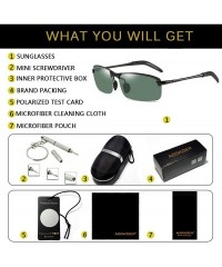 Rimless Polarized Sports Sunglasses Day And Night Driving Glasses Metal Frame Al-Mg Glasses - Green - CZ18MGIGS9L $8.80
