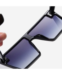 Square Fashion Sunglasses Oversized Protection - B - CC194YCTD28 $10.76