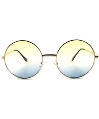 Round Two Tone Lens Vintage Retro Oversized Round Hot Womens Sunglasses - Gold 2 - CK189AMNU7U $13.37