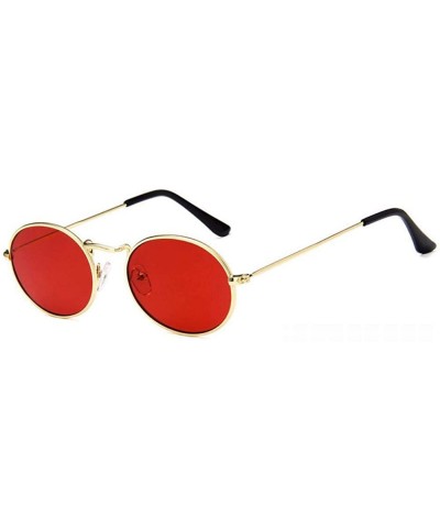 Oval Oval Sunglasses Women Men Retro Aolly Women Sun Glasses Men Ladies Eyewear 4 - 2 - C118XE0D5DE $7.72