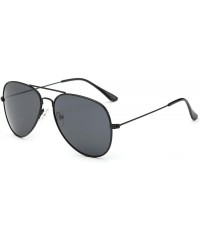 Aviator Aviator Sunglasses for Mens Womens Mirrored Sun Glasses Shades with Uv400 - Black Grey - CM18LDXT2N5 $9.05