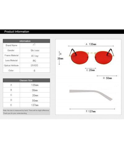 Oval Oval Sunglasses Women Men Retro Aolly Women Sun Glasses Men Ladies Eyewear 4 - 2 - C118XE0D5DE $7.72