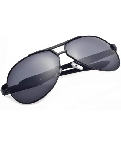 Goggle Men Glasses Polarized Sunglasses Male Driver's Goggles Mirror Sun Metal Frame - Gray Gray - CV199CH0ZK7 $29.84