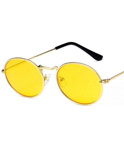 Oval Oval Sunglasses Women Men Retro Aolly Women Sun Glasses Men Ladies Eyewear 4 - 2 - C118XE0D5DE $7.72