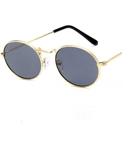 Oval Oval Sunglasses Women Men Retro Aolly Women Sun Glasses Men Ladies Eyewear 4 - 2 - C118XE0D5DE $7.72