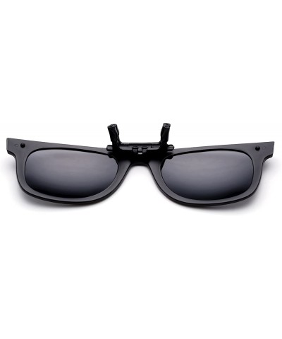 Round Newbee Fashion Polarized Clip Sunglasses - 50mm 2 Pack Black & Blue-w/Pouch - CJ18I6XK34M $13.91