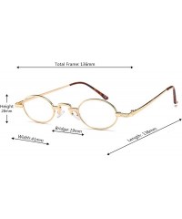 Round Unisex Vintage Oval Glasses Small Metal Frames Sunglasses UV400 - Glod White - CW18NL9ZGGX $9.08