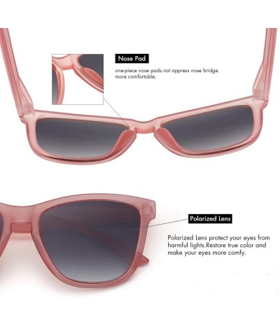 Square Polarized Sunglasses for Women Men Classic Retro Designer Style - CX192R4HZUZ $8.35