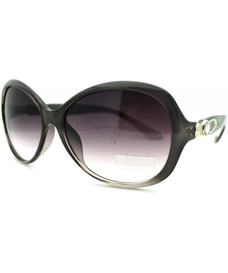 Oval Luxurious Rhinestone Designer Sunglasses Womens Oversized Oval Fashion - Smokey Lavender - CL185X462C3 $12.37