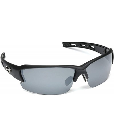 Wrap Oversized Wide Frame Men's Cycling Baseball Driving Water Sports Sunglasses - LARGE Size - Black - Smoke - CG11OXKDD6N $...