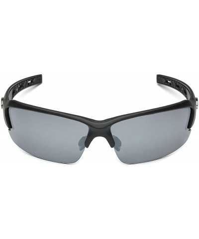 Wrap Oversized Wide Frame Men's Cycling Baseball Driving Water Sports Sunglasses - LARGE Size - Black - Smoke - CG11OXKDD6N $...