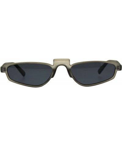 Rectangular Unisex Rectangular Plastic Pimp Retro Vintage Sunglasses - Slate Black - CR18CMR8U0H $19.45