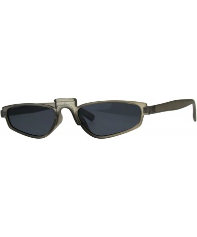 Rectangular Unisex Rectangular Plastic Pimp Retro Vintage Sunglasses - Slate Black - CR18CMR8U0H $9.98