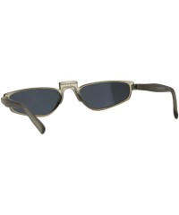 Rectangular Unisex Rectangular Plastic Pimp Retro Vintage Sunglasses - Slate Black - CR18CMR8U0H $9.98