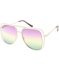 Aviator Heritage Modern "Kawaii" Double Wired Aviator Frame Sunglasses - Pink - CR18GYINW33 $9.96