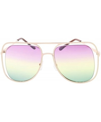 Aviator Heritage Modern "Kawaii" Double Wired Aviator Frame Sunglasses - Pink - CR18GYINW33 $9.96